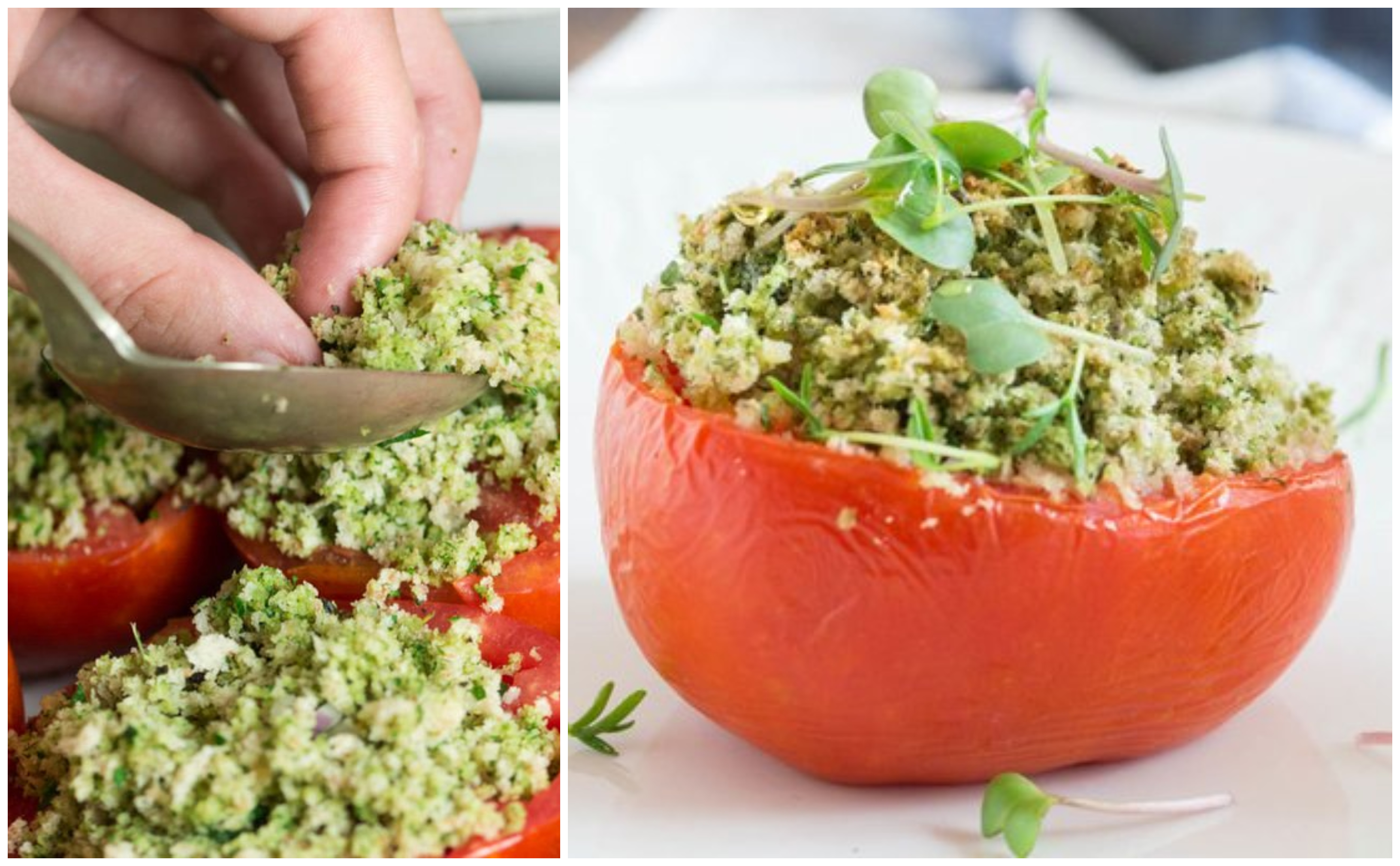 Roșii umplute à la Provençale (vegan / de post)