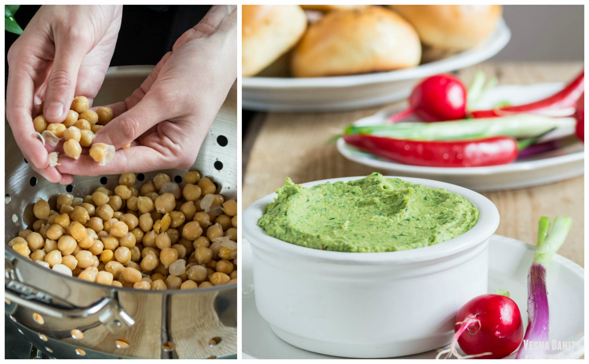 Hummus cu leurdă (vegan / de post)