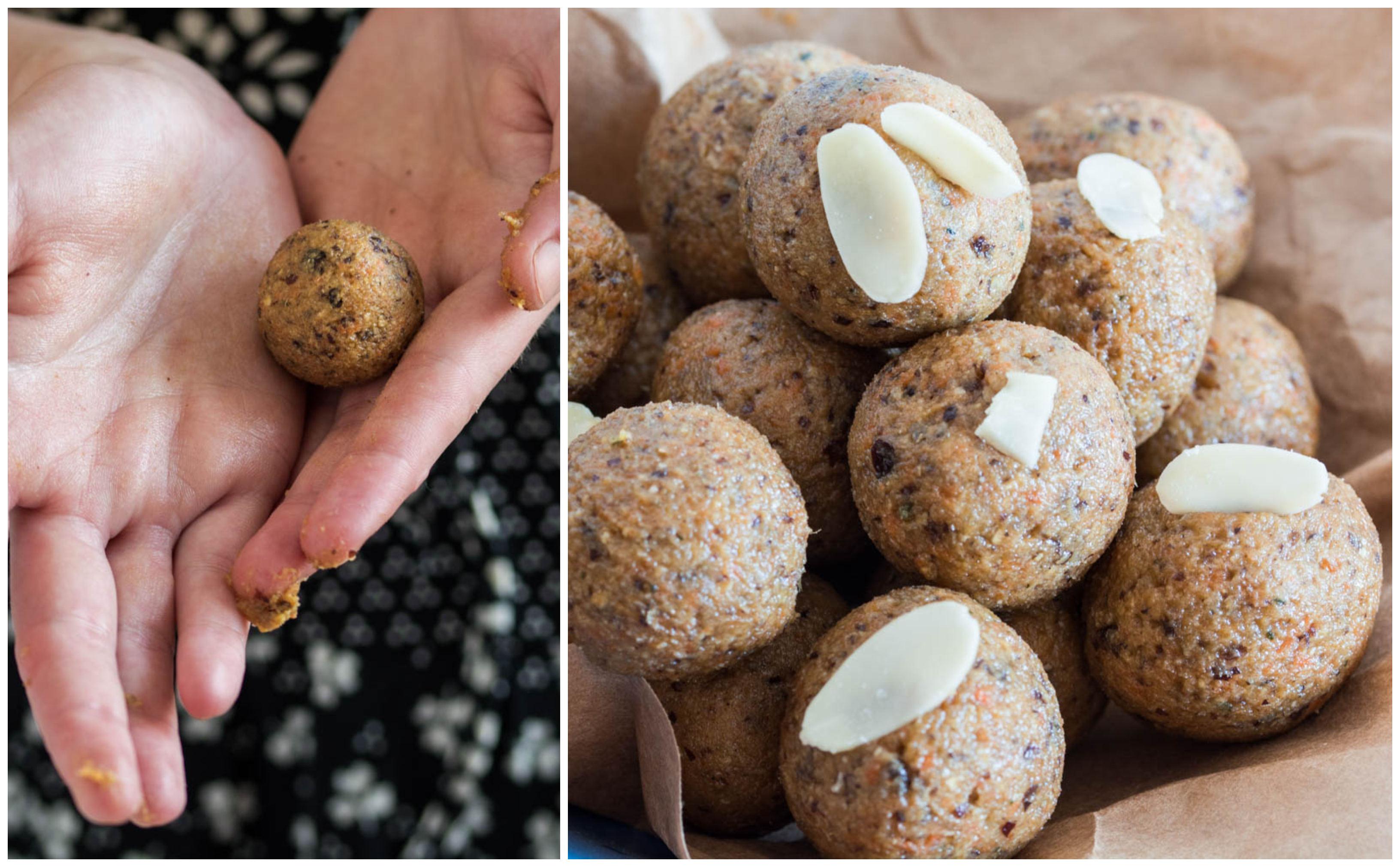 Mingiuțe cu morcovi și nuci (raw vegan)