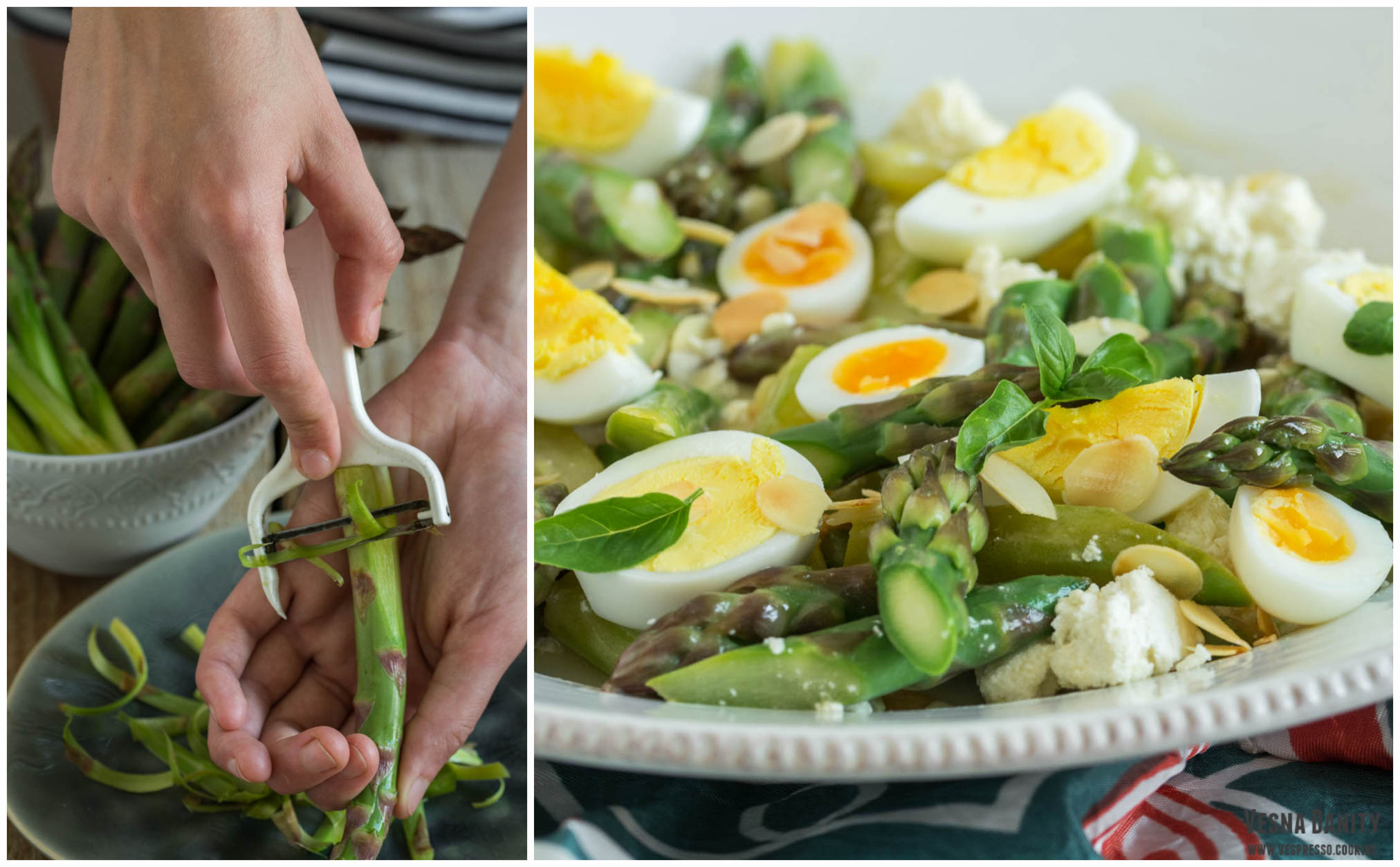 Salată de sparanghel cu ou și ricotta