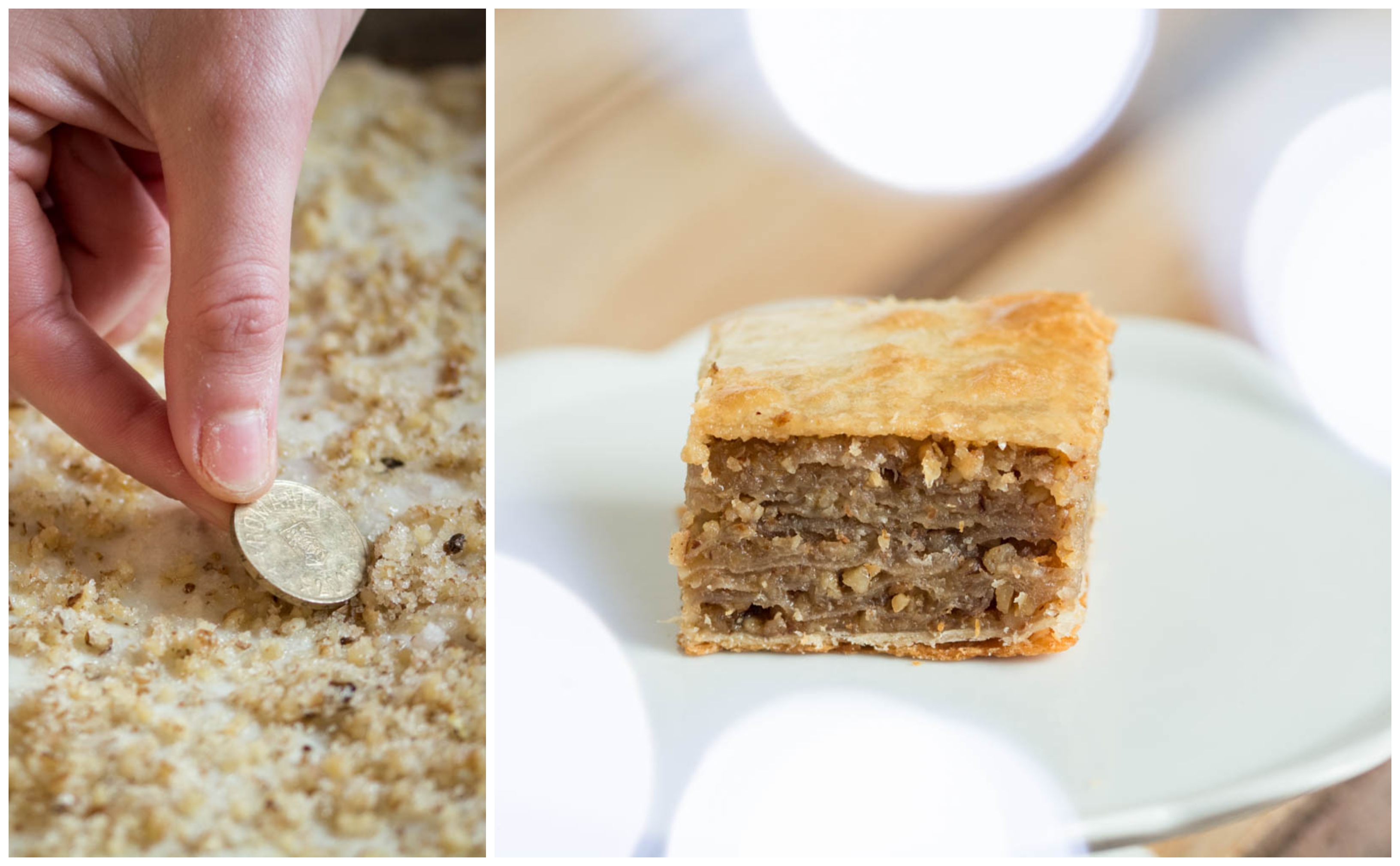 Česnica (cesniţa) cu foi făcute în casă – plăcintă tradiţională sârbească de Crăciun